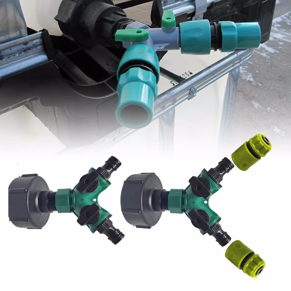 

Double Head Nozzle IBC Tank Adapter Garden Hose Connector Hot Sale Suitable For Home Garden Decor