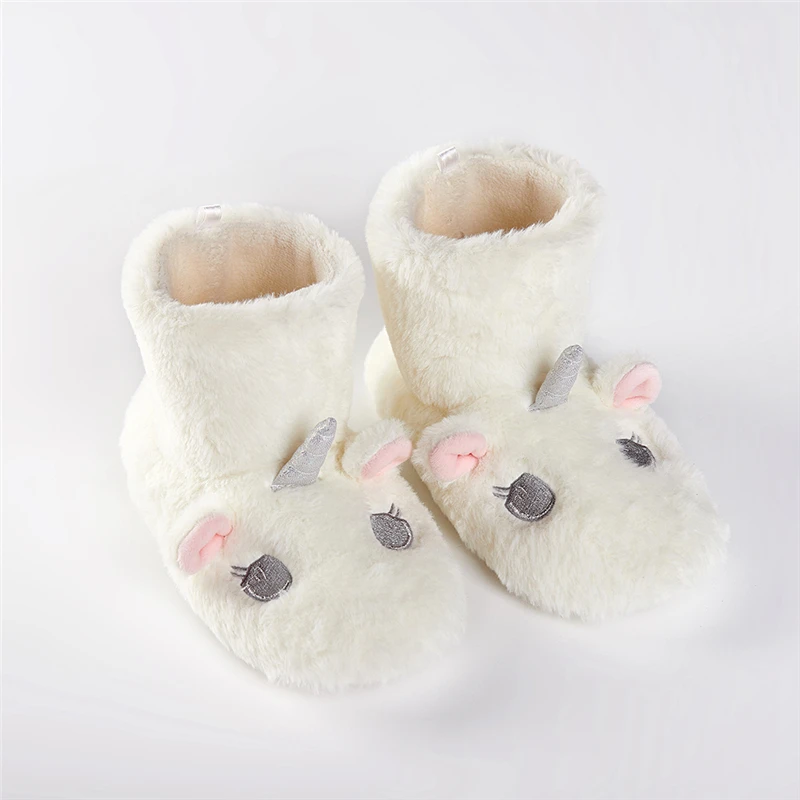 

Плюшевый милый единорог плюшевые теплые зимние Взрослые/детские мягкие Мультяшные ботинки подарок на день рождения мальчик Рождественски...