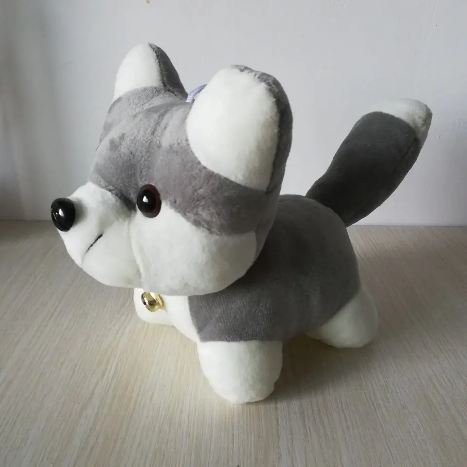 

about 25cm lovely husky dog plush toy gray dog soft doll kids toy birthday gift s5089