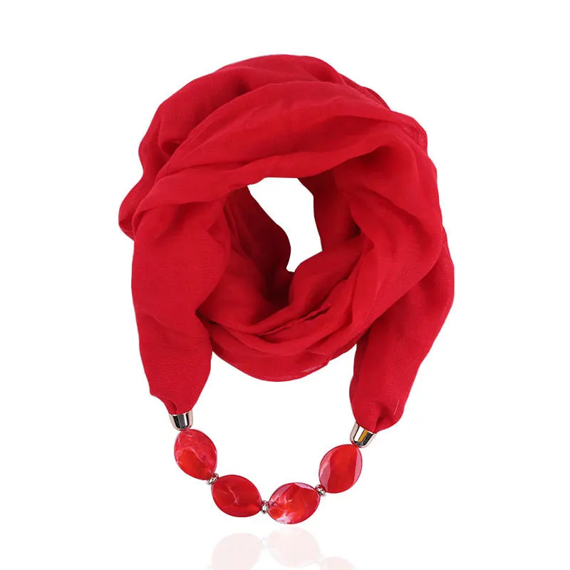 

Cotton Linen Balinese Yarn Jewelry Necklace Shawl Resin Necklace Pendant Scarf National Style Clothing Accessories XL003-86