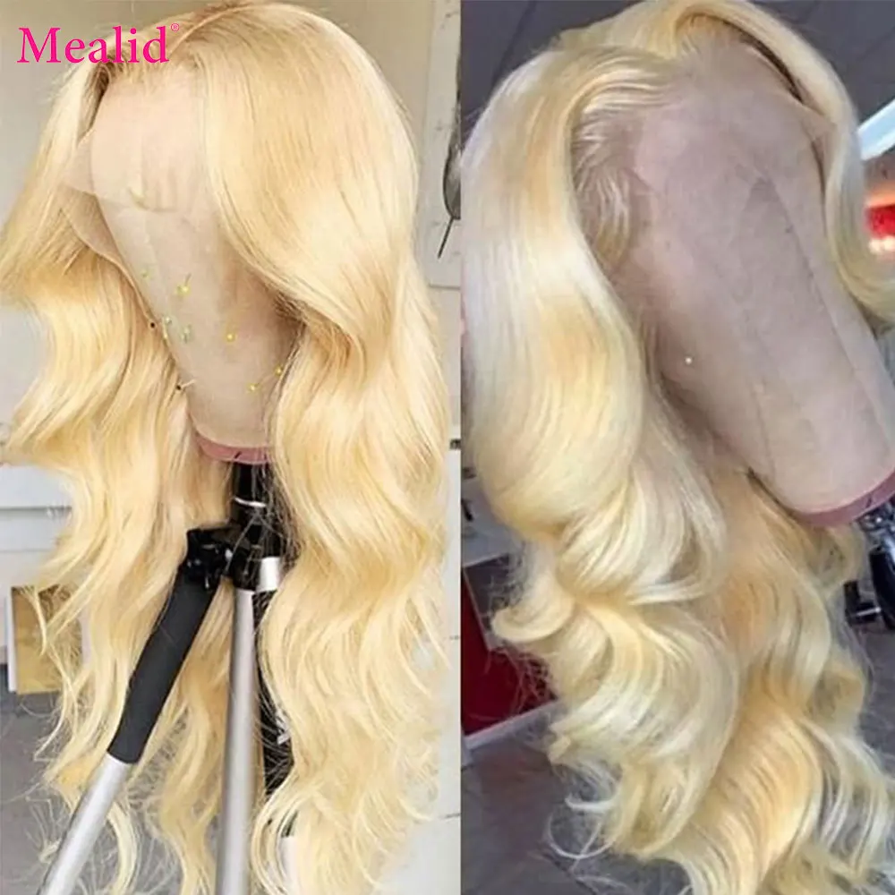

HD Transparent Body Wave 613 Blonde Lace Front Human Hair Wigs For Women T part Body Wave Human Hair Lace Front Wigs Pre Plucked