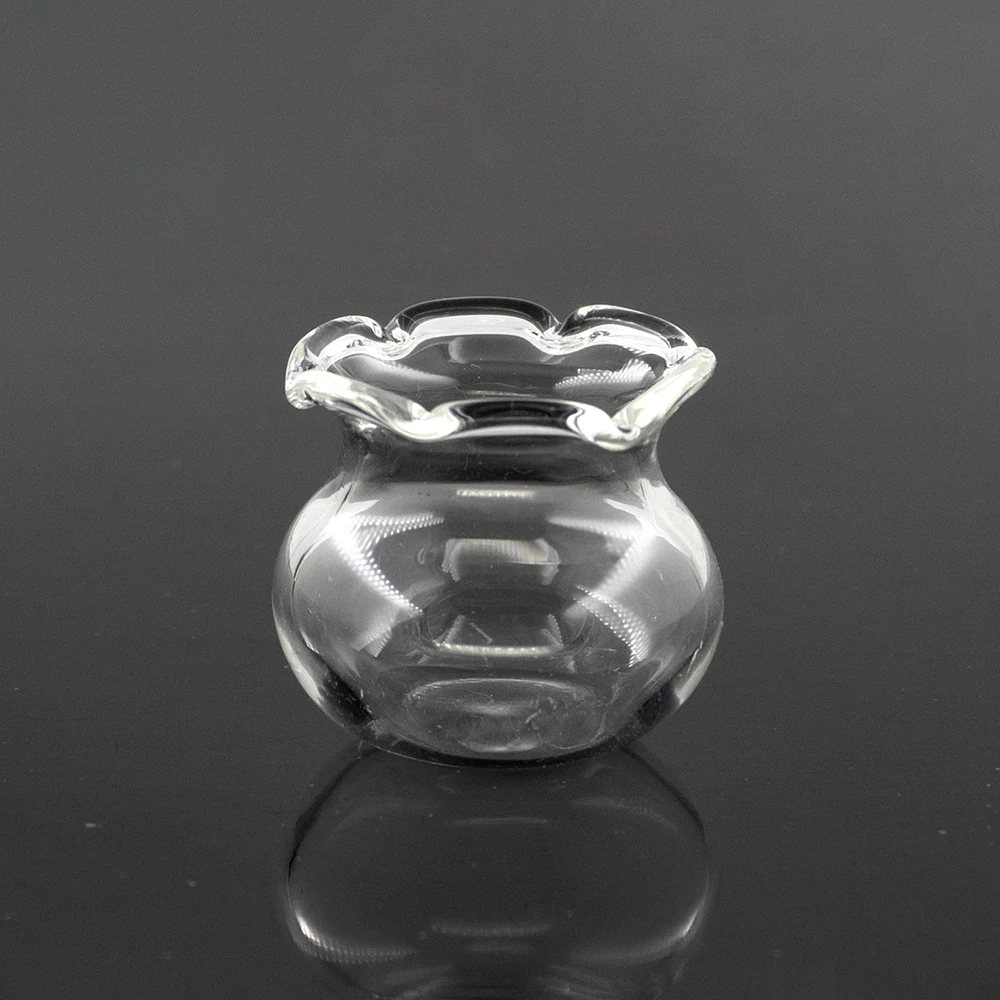 

1/12 Dollhouse Miniature Accessories Mini Glass Fish Tank Simulation Fishbowl Model Toys for Doll House Decoration