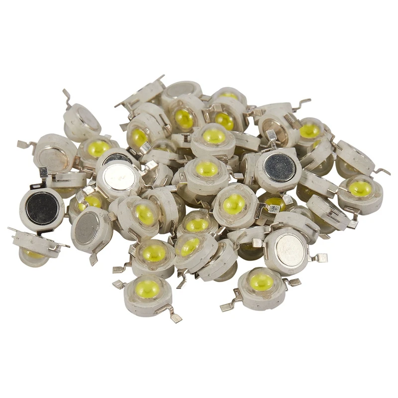 

50Pcs 1W Diode High Power Cool White Led Beads 1 Watt Lamp Chip 3V-3.4V