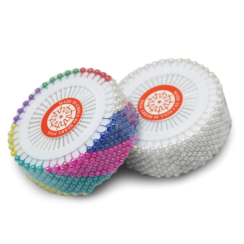 

480 Pcs/lot Sewing Pin Round Pearl Head Dressmaking Pins Weddings Corsage Florists Mixed Color Sew Textile Acc