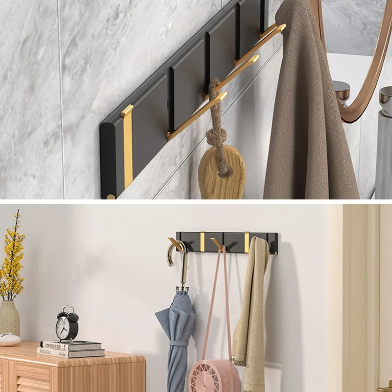 Вешалка для полотенец складная настенная вешалка на 2 крючка держатель одежды