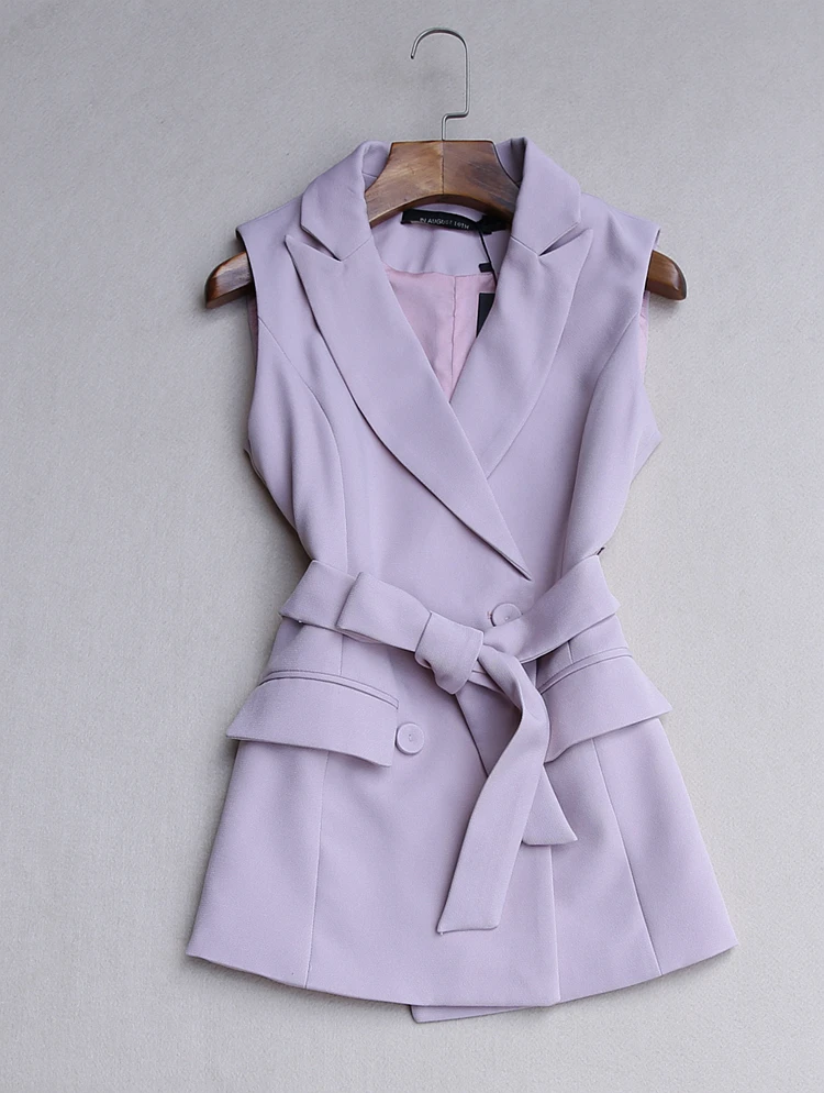 Женский облегающий костюм из двух предметов жилет без рукавов и брюки-карандаш