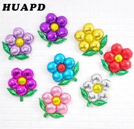 10 шт. пятилистные цветы из алюминиевой фольги воздушные шары для дня рождения