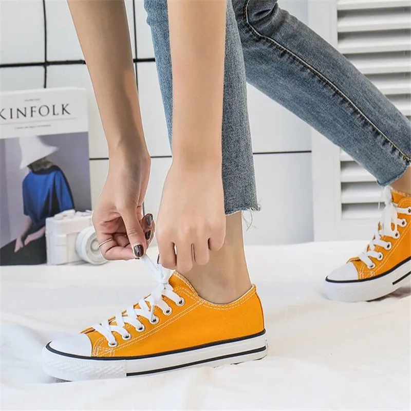 Классические парусиновые туфли мужская обувь на плоской подошве женские