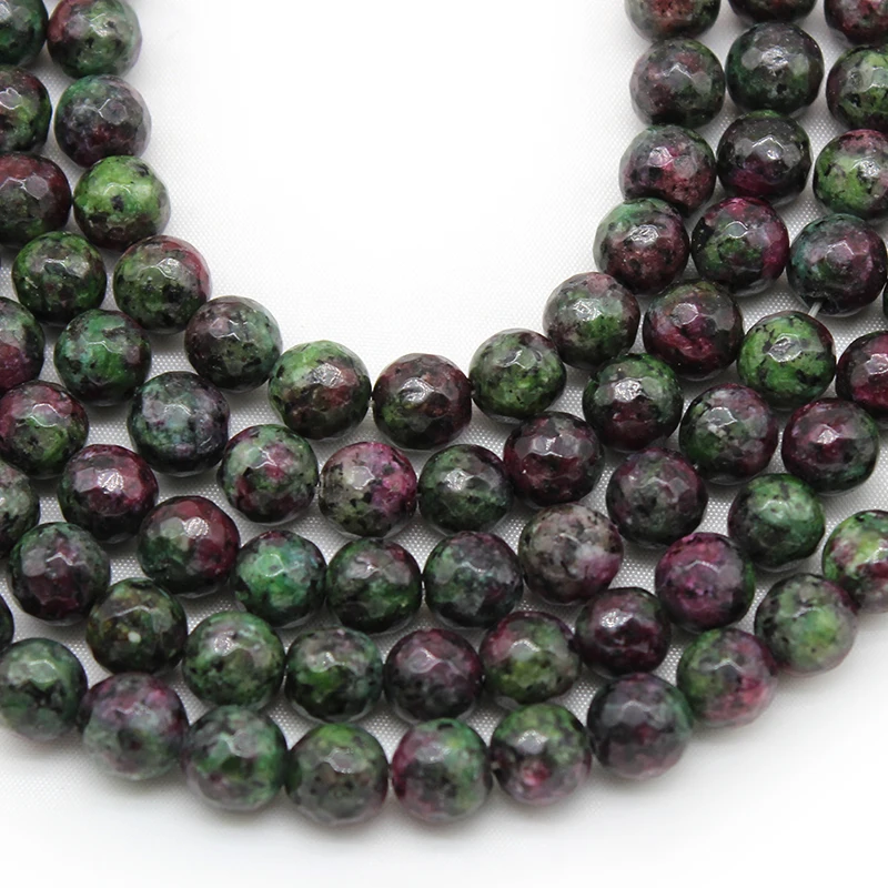 

Natural Faceted Epidote Zoisite Stone Smooth Round Loose Beads For Jewelry Making DIY Necklace Bracelet 15''Strand 6/8/10mm
