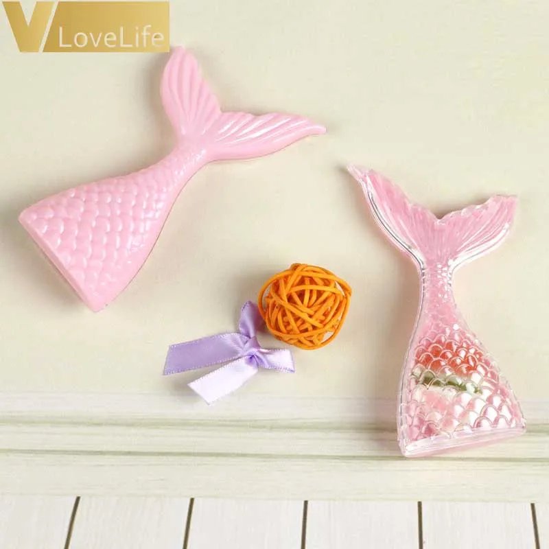 Коробка для конфет пластиковая в форме русалки 6 шт. | Дом и сад