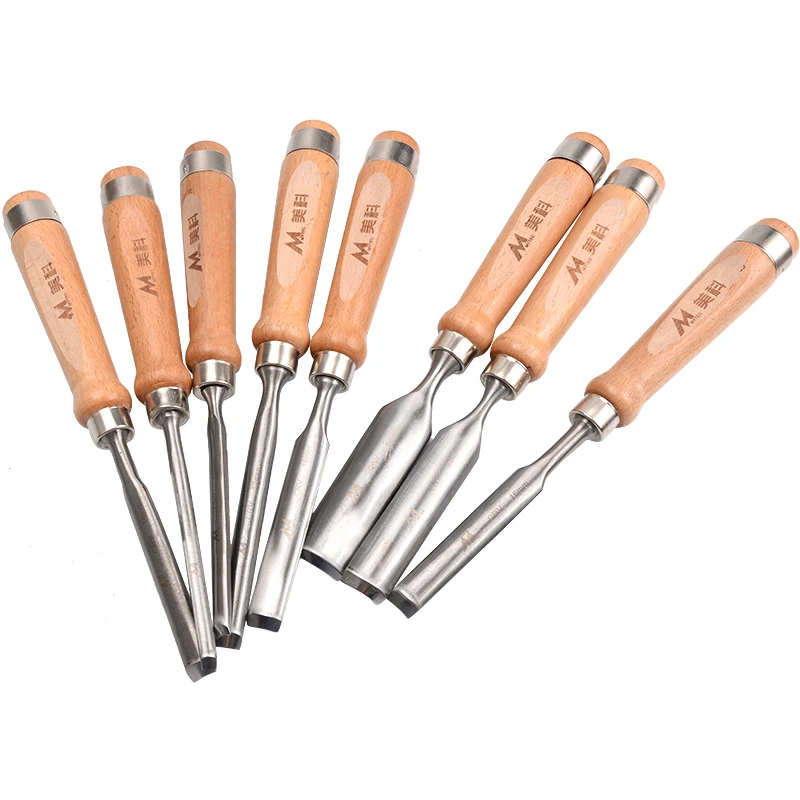 

Wood Gouge Chisel 8mm - 28mm 60CR-V Steel Blade Woodworking Carving Chisels Tool