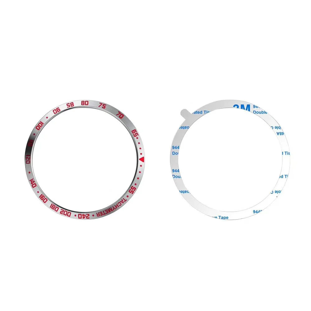 Безель кольцо для samsung Galaxy Watch 42 мм/46 мм gear S2/S3 Frontier& Классический чехол Защита из нержавеющей стали для часов - Цвет: White Red