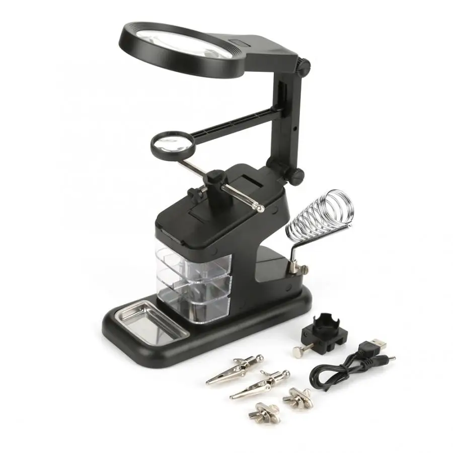 USB Электрический паяльник газовая паяльная станция с 3 мя/4.5X светодиодный 25X