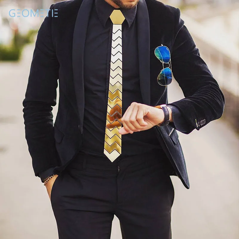 Уникальный дизайн акриловое зеркало для мужчин узкие галстуки Slim Fit прошивки