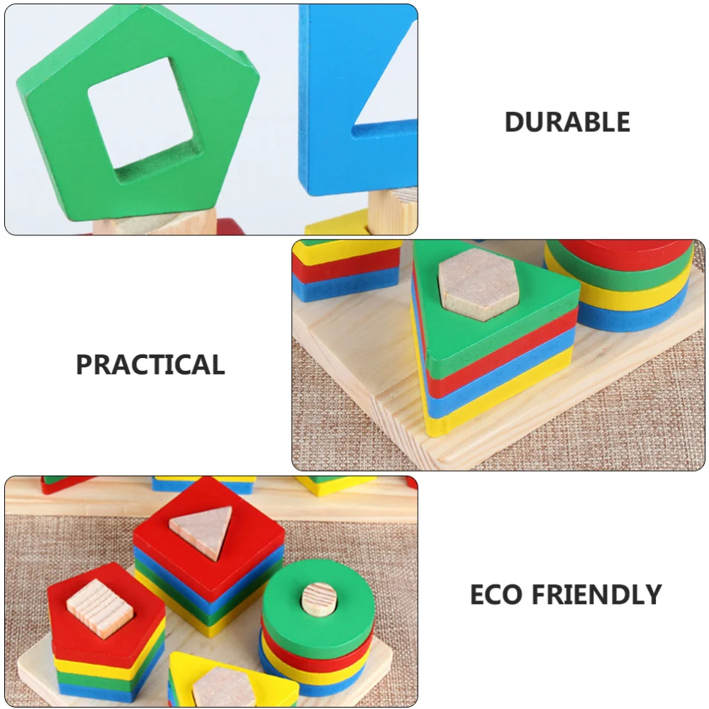 

1 Set of Baby Educational Toys Wooden Geometry Playthings Shape Cognition Toys