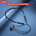 Беспроводные наушники Lenovo HE06 Bluetooth 5,0 с шейным ободом, спортивные магнитные стереонаушники, спортивная водонепроницаемая гарнитура для бега