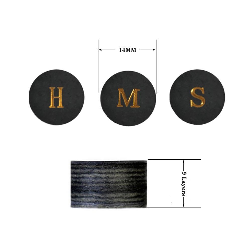 2 шт./лот 11 мм/14 мм японский кий наконечник качественный бильярдный из свиной кожи