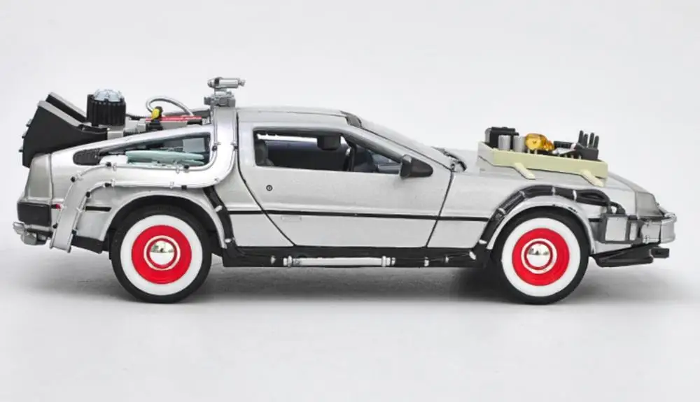 Welly 1/24 1:24 Назад в будущее 3 III DMC 12 машина времени Delorean литые модели игрушек для
