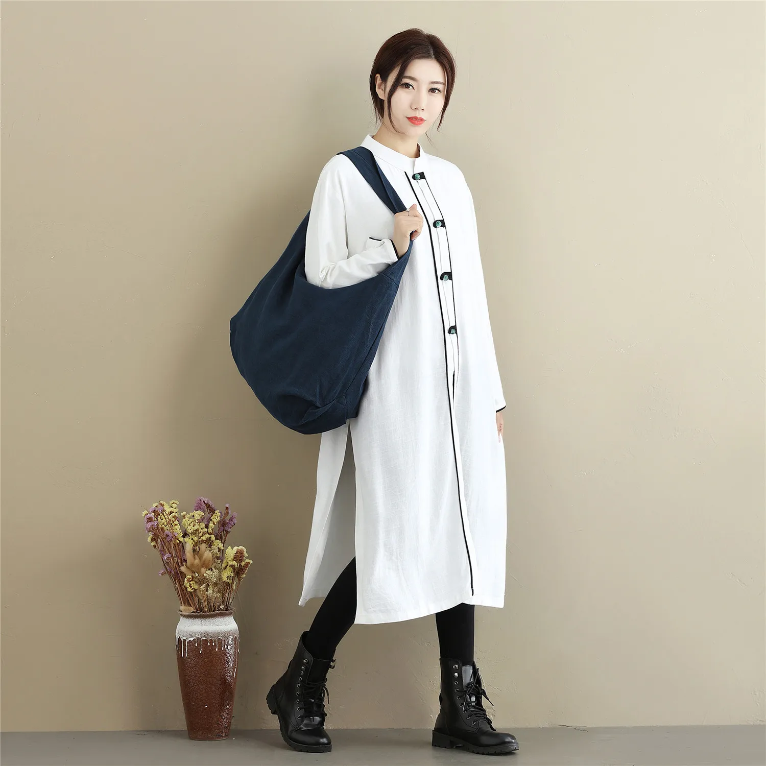 Новинка 2020 Льняная сумка хобо в китайском стиле женская через плечо из ткани для