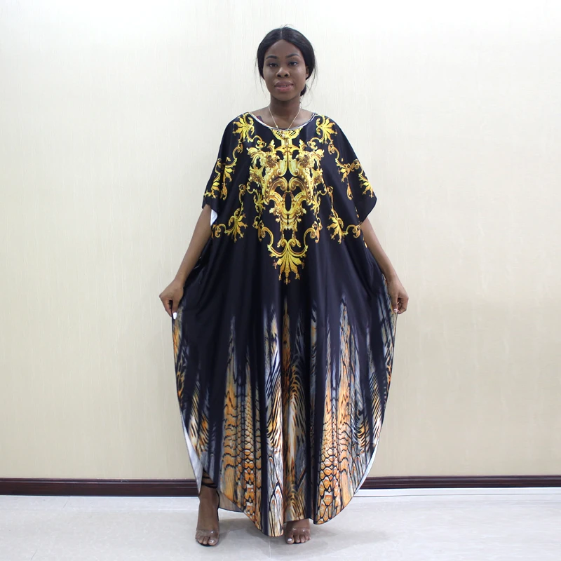 Dashikiage 2019 Новые поступления африканская Дашики с О образным вырезом Золото