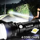 Супермощный Водонепроницаемый светодиодный фонарик XHP70, уличный тактический фонарь, перезаряжаемый ультра яркий фонарь
