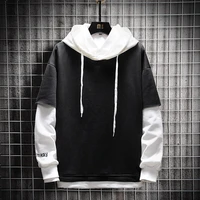 oversize mens hoodies fashion patchwork hooded sweatshirts men 2021 new casual loose hoodies pullovers hip hop tops 5xl