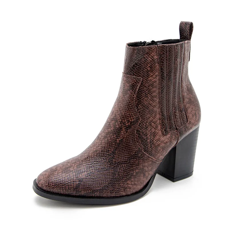 

Corporis 2020 hot sale new square high heels shoes round toe women ankle boots classic female Motorcycle boots big size 35-43