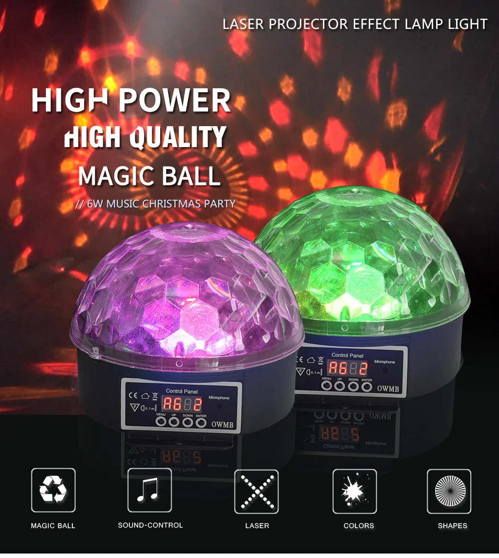 RGB светодиодный музыкальный сценический освещение дискотечное Клубное шоу ламповый проектор