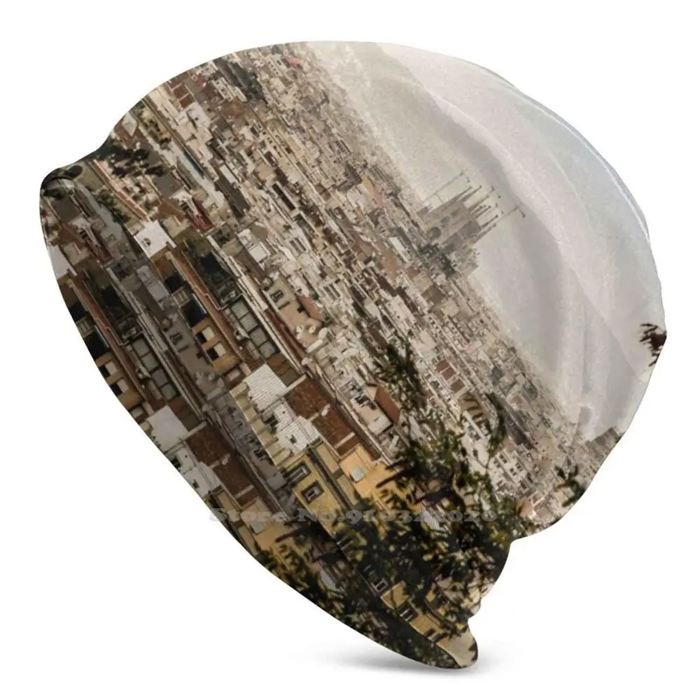 

Растягивающаяся шапочка с 3d рисунком «сделай сам», шапочка с изображением Священного города дали, Антони, Гоуди, гор, красивых ландшафтов, о...
