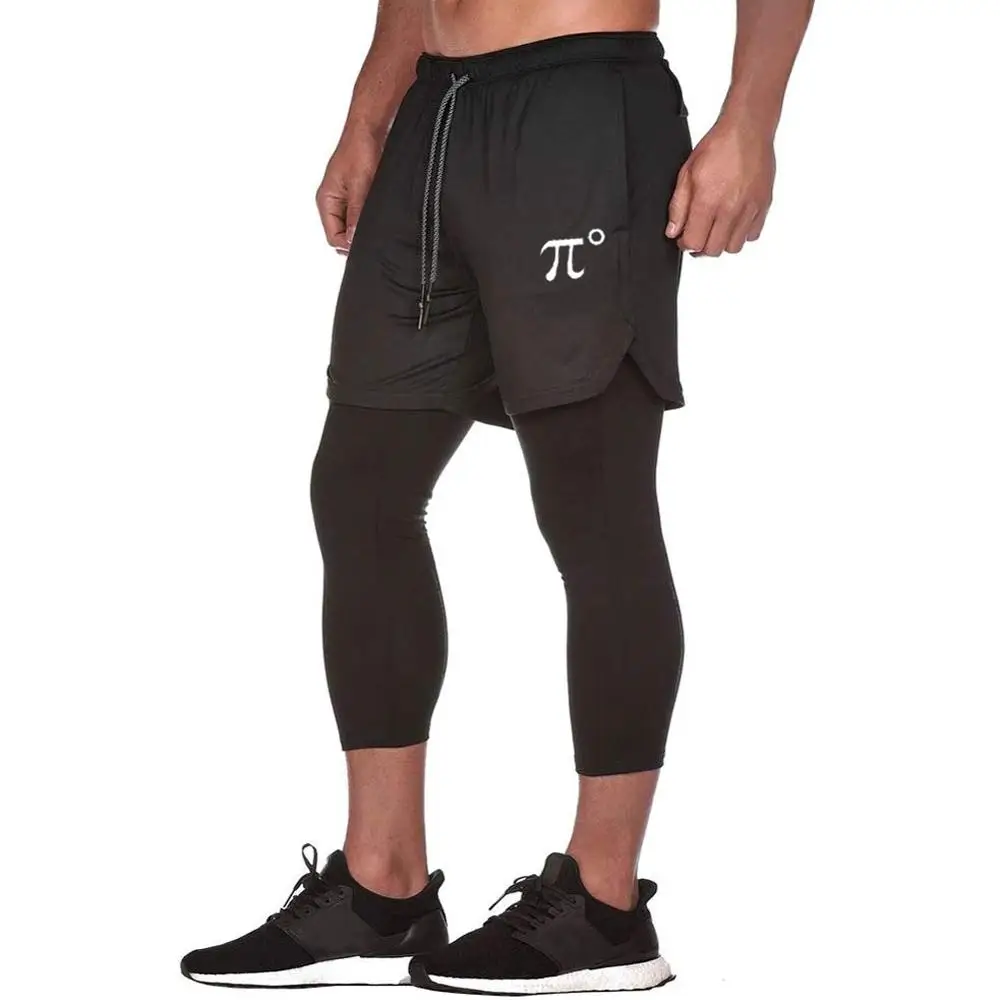 

PIDOGYM мужские тренировочные компрессионные колготки 2 в 1 брюки шорты для тренировок в тренажерном зале леггинсы