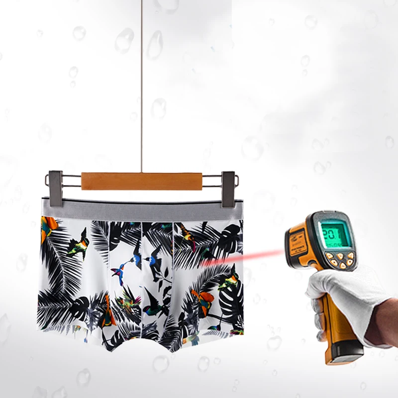 Мужские трусы-боксеры 4 шт./лот бесшовные очень мягкие пикантные из вискозы с