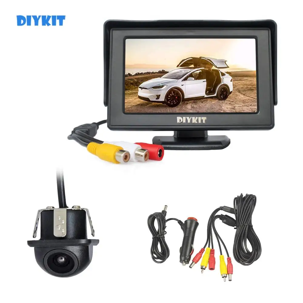 Проводной 4 3 дюймовый HD ЖК-дисплей DIYKIT монитор заднего вида Автомобильный Мини