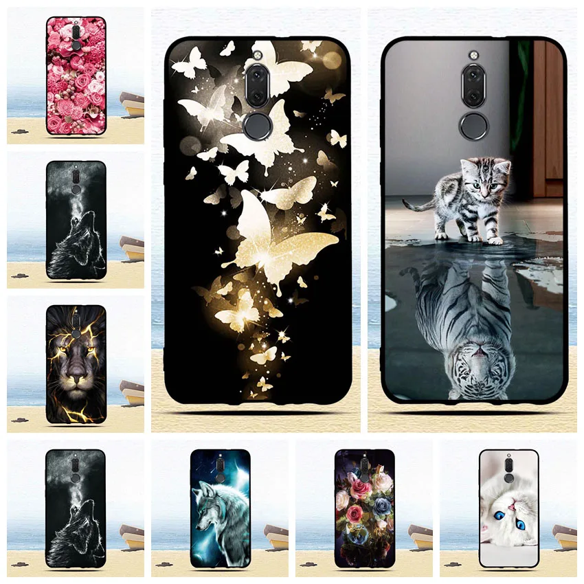 Чехол для телефона Huawei Mate 10 Lite силиконовый защитный чехол накладка Honor 9i черный
