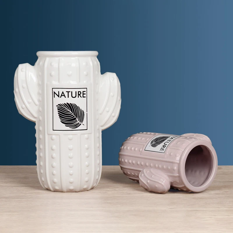 1 шт. керамическая ваза для цветов С КАКТУСОМ фарфоровый гидропонный контейнер