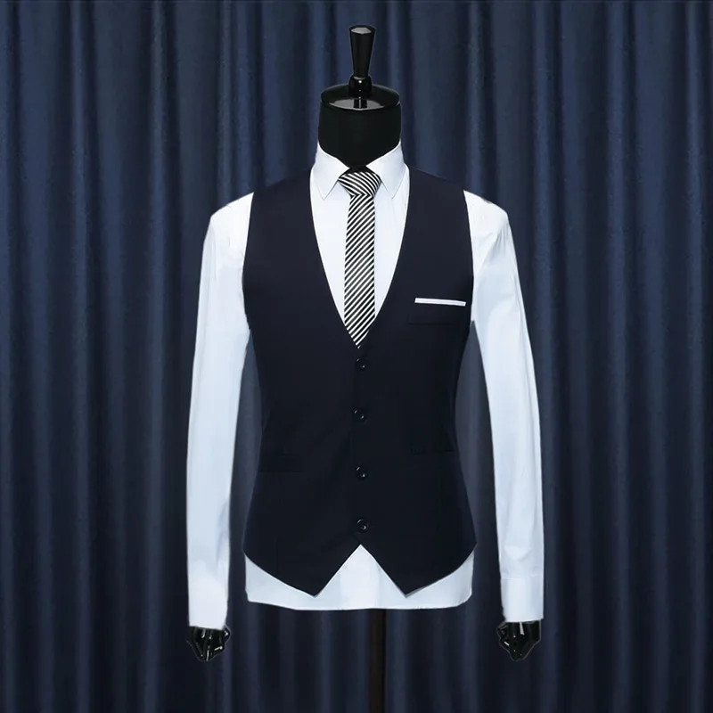 6XL размера плюс платья без рукавов костюм куртка для мужчин Slim Fit S жилет мужской