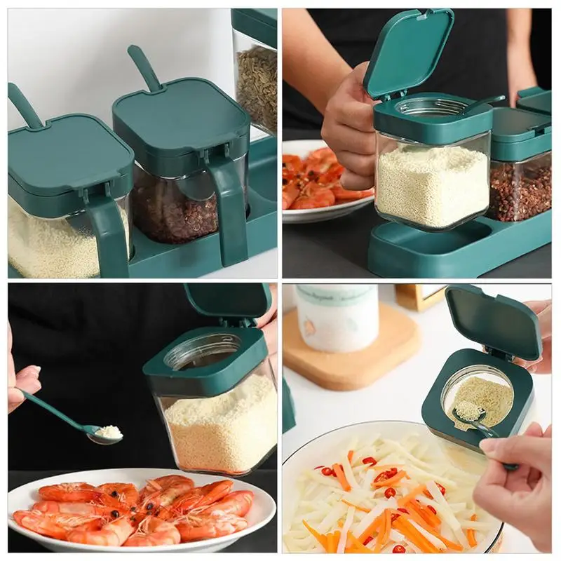 

1 Set Household Seasonings Jars Home Spice Storage Pot Seasoning Storage Box