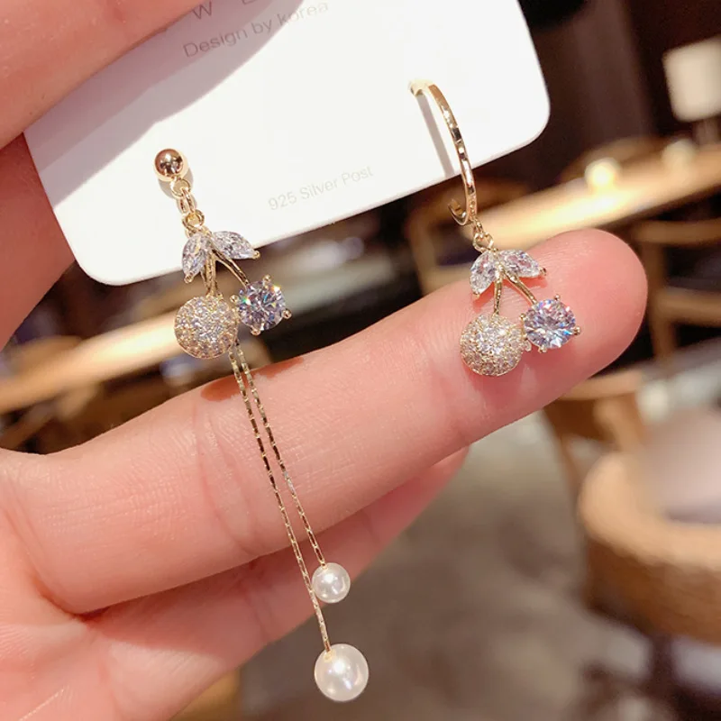 Корейские серьги модные ювелирные изделия асимметричные серьги-гвоздики с