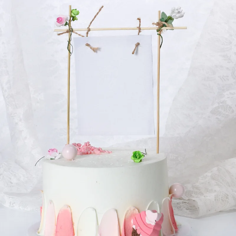 

DIY Flower Stand Happy Birthday Cake Topper Kids Baby Shower Wedding Bachelorette Party Supplies Candy Bar Cake Decorations