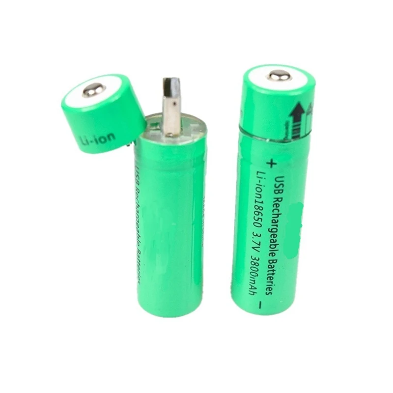 GTF 18650 3 7 в USB перезаряжаемая литий-ионная батарея зарядный разъем для фонарика 3800