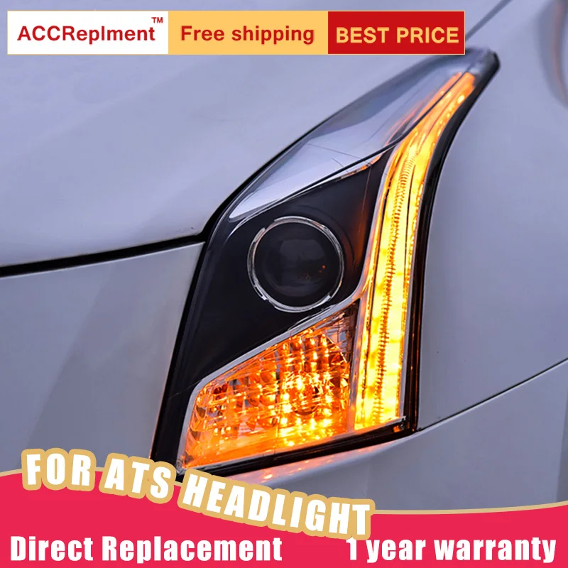 2 шт. светодиодный фары для Cadillac ATS 2014 2016 Автомобильные ангельские глазки комплект