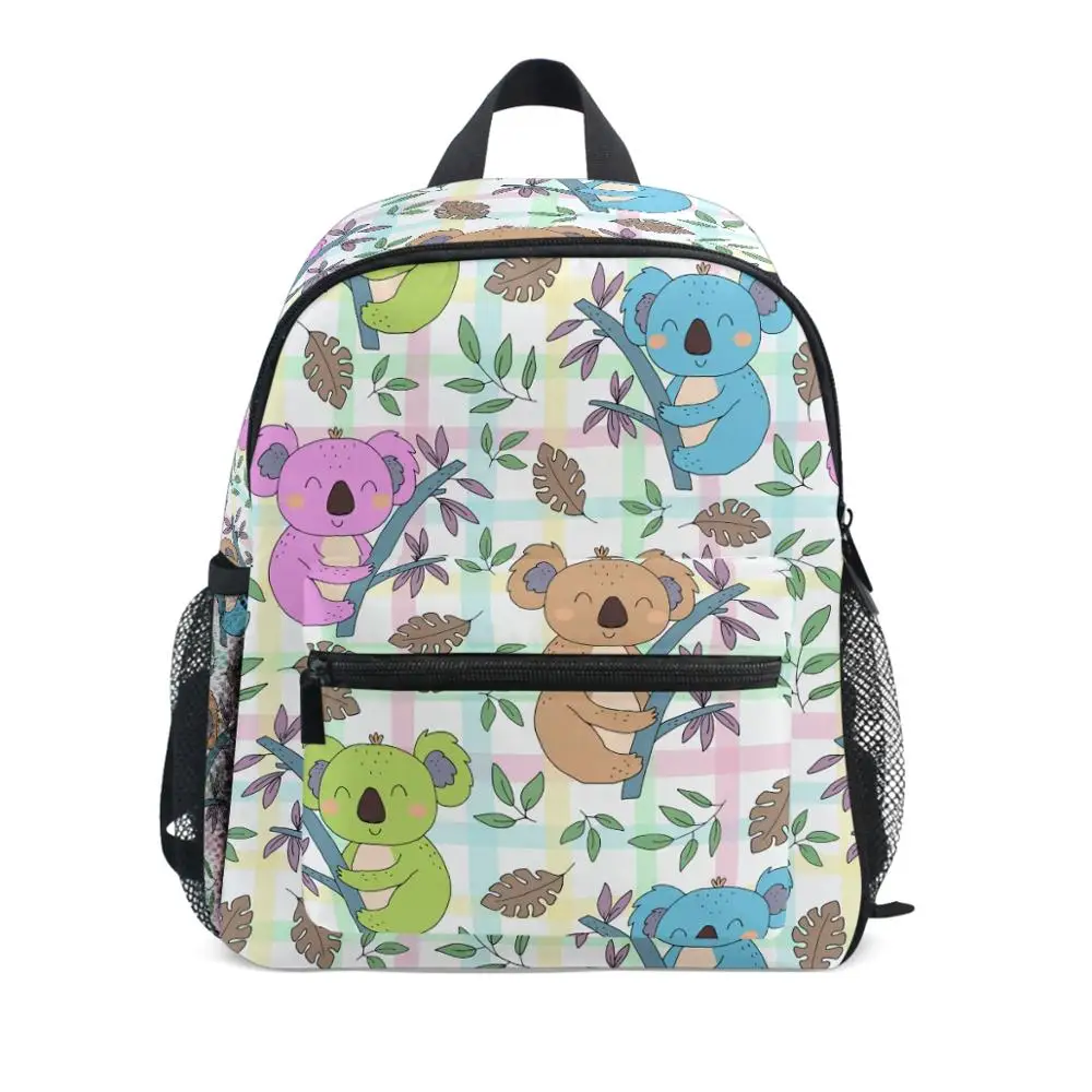 Детская сумка с рисунком коалы и медведя ортопедический рюкзак для детского сада