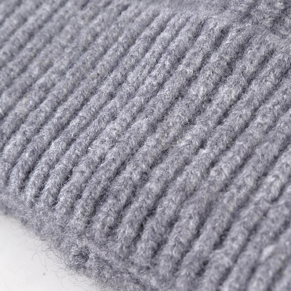 Трикотажные помпоном шапки бини зимняя теплая вязальная шерсть шляпы для женщин