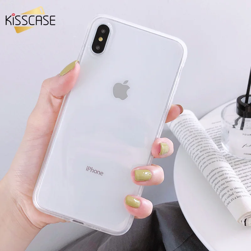 Прозрачный ударопрочный чехол KISSCASE для телефона iPhone XR XS Max X 8 7 6 6S Plus красочная