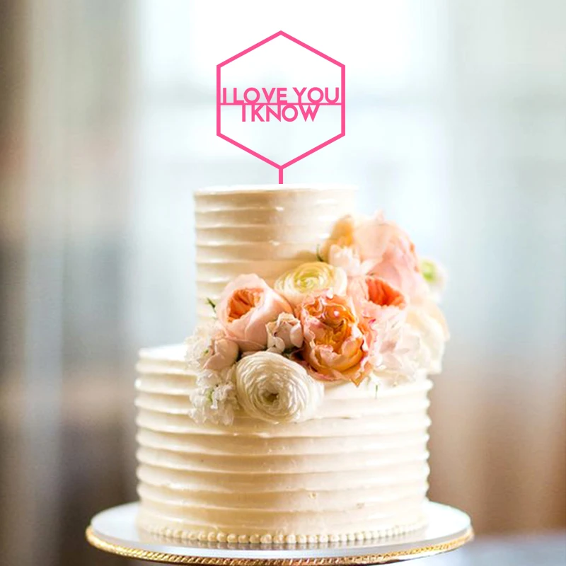 Шестигранный Топпер для торта геометрическое украшение свадебного лазерная