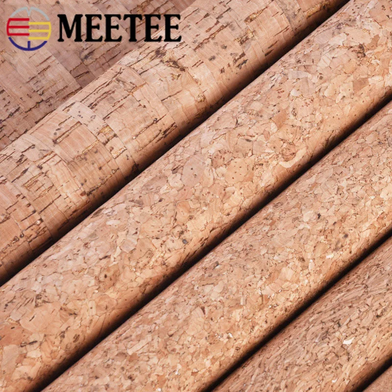 Meetee 90x140 см 0 5 мм пробковая кожаная ткань чистая натуральная древесная зернистая