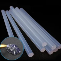 10pcsset 7mm hot melt glue stick translucent strong viscosity rods for glue gun home diy industrialalbum repair tools