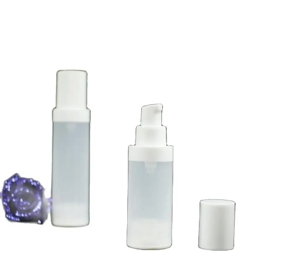 50ml  airless plastic bottle white pump lid serum/toner/lotion/emulsion anti-UV essence cosmetic packing plastic bottle