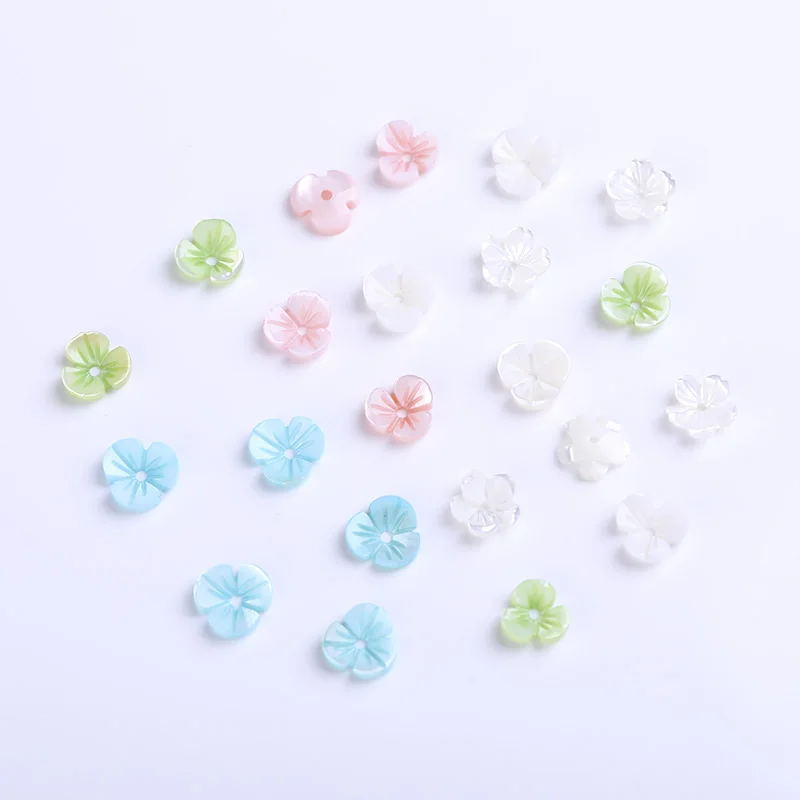 1 шт. лепесток формы ногтей Seashell Цветок белый розовый синий цвета DIY 3D украшение