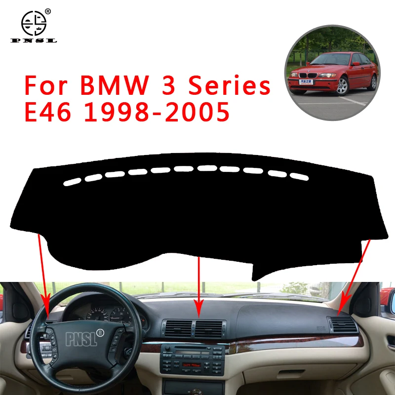 Крышка приборной панели автомобиля PNSL коврик для BMW 3 серии E46 316i 318i 320i M3 1998-2005