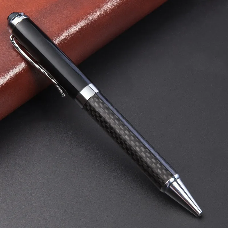 

Free laser lettering gel pen carbon fiber ballpoint pen high-end business metal ballpoint pen gift pen